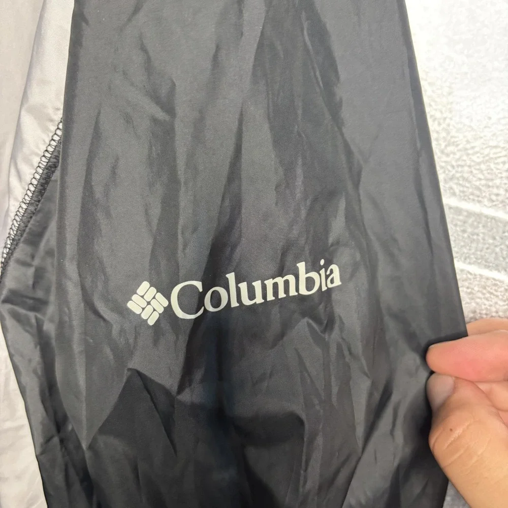 Columbia Purdue Boilermakers Windbreaker Jacket XXL Black Grey Full Zip Hooded